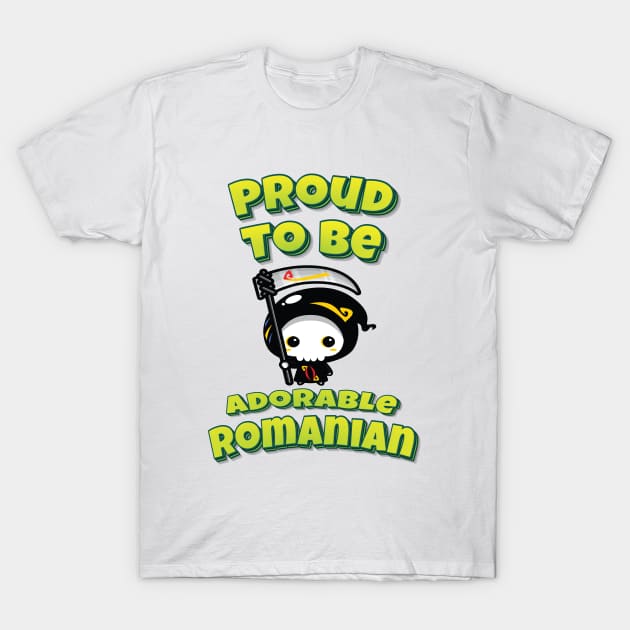 Proud To Be Adorable Romanian Grim Reaper T-Shirt by ProjectX23 Orange